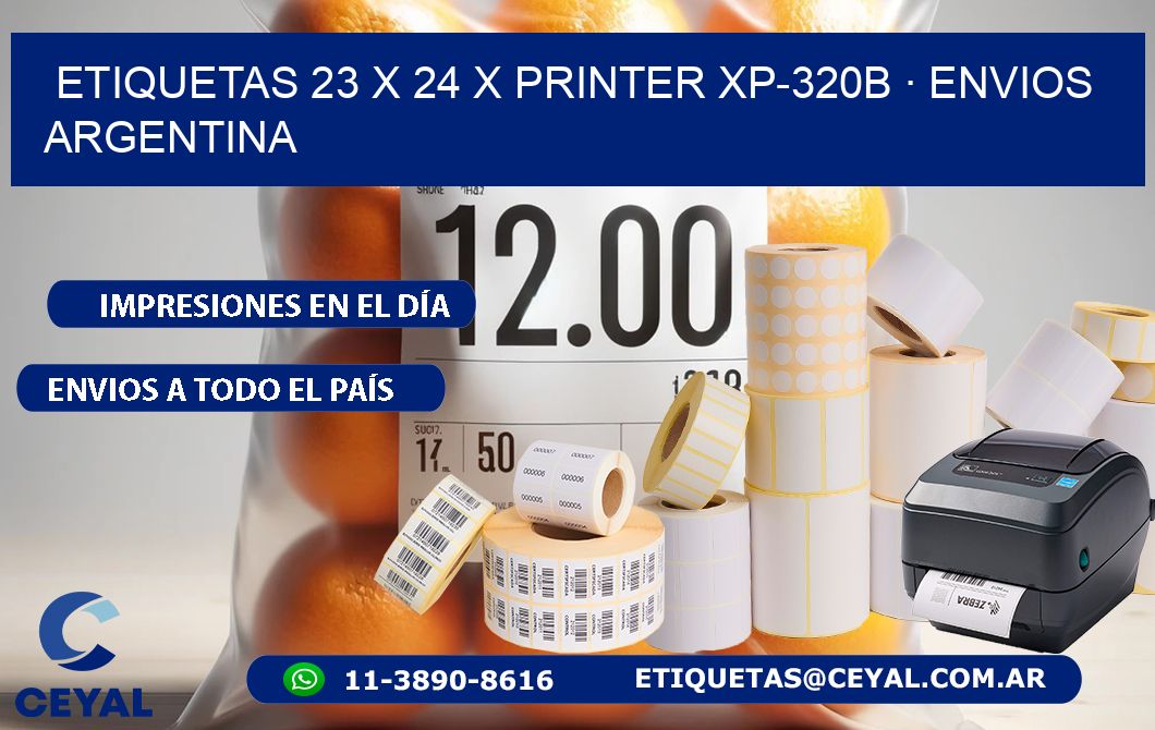 ETIQUETAS 23 x 24 X PRINTER XP-320B · ENVIOS ARGENTINA