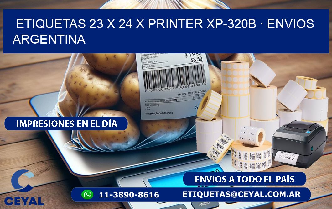 ETIQUETAS 23 x 24 X PRINTER XP-320B · ENVIOS ARGENTINA
