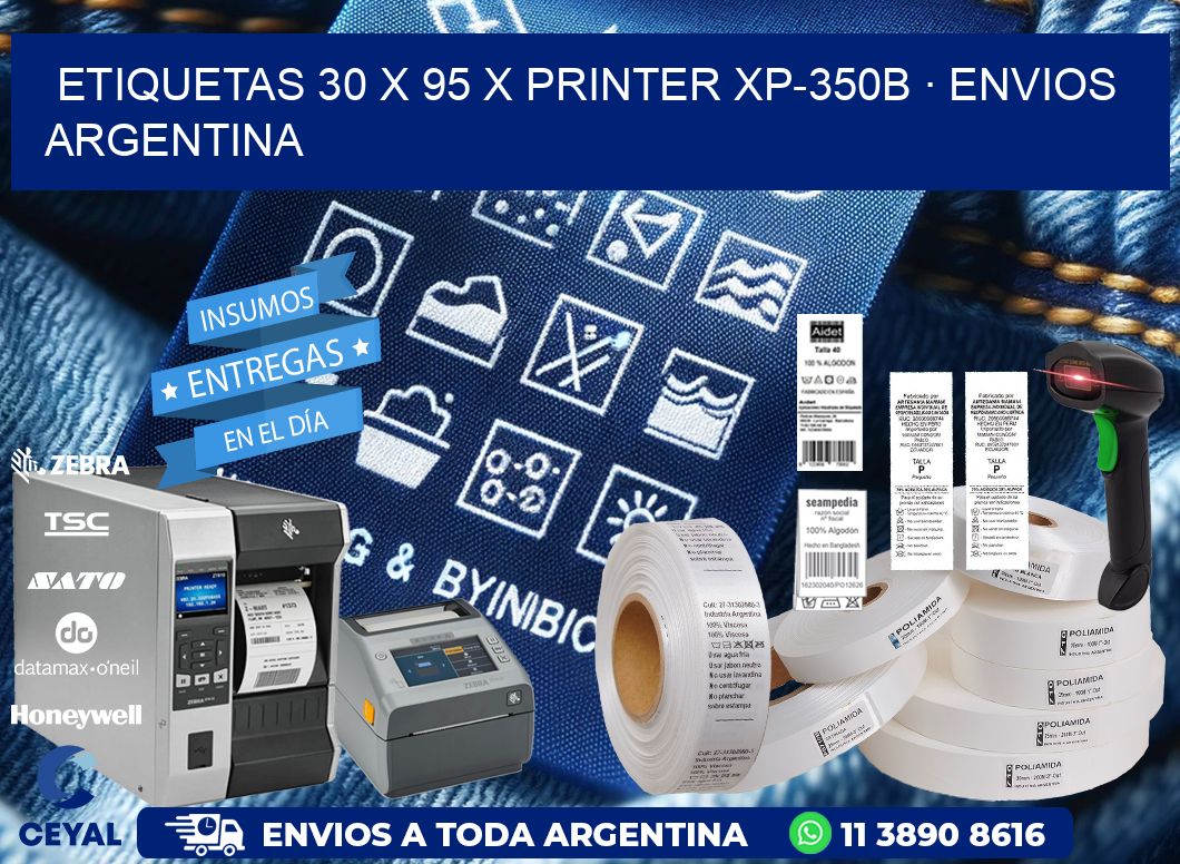 ETIQUETAS 30 x 95 X PRINTER XP-350B · ENVIOS ARGENTINA