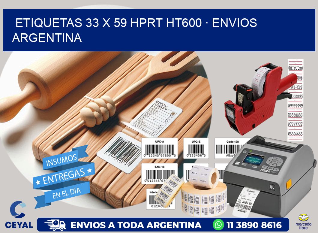 ETIQUETAS 33 x 59 HPRT HT600 · ENVIOS ARGENTINA