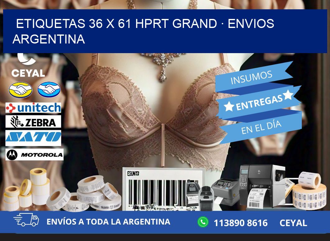 ETIQUETAS 36 x 61 HPRT GRAND · ENVIOS ARGENTINA