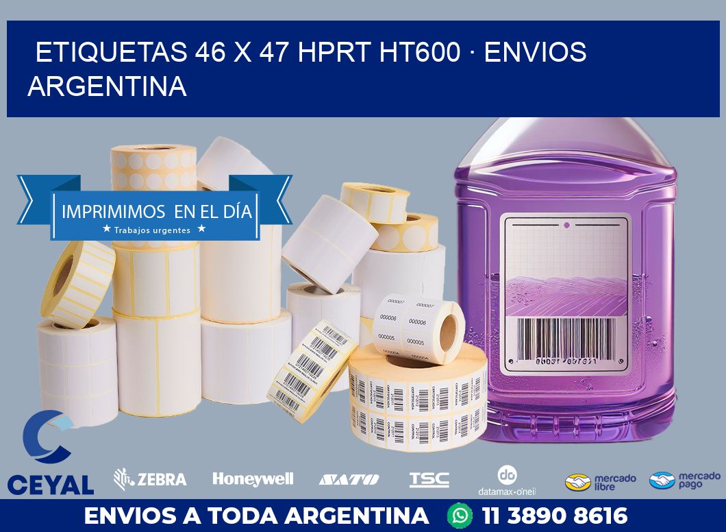 ETIQUETAS 46 x 47 HPRT HT600 · ENVIOS ARGENTINA