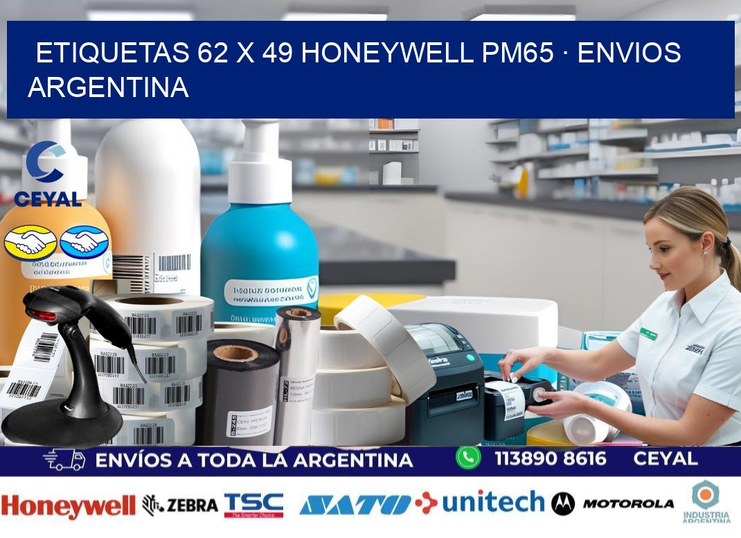 ETIQUETAS 62 x 49 HONEYWELL PM65 · ENVIOS ARGENTINA