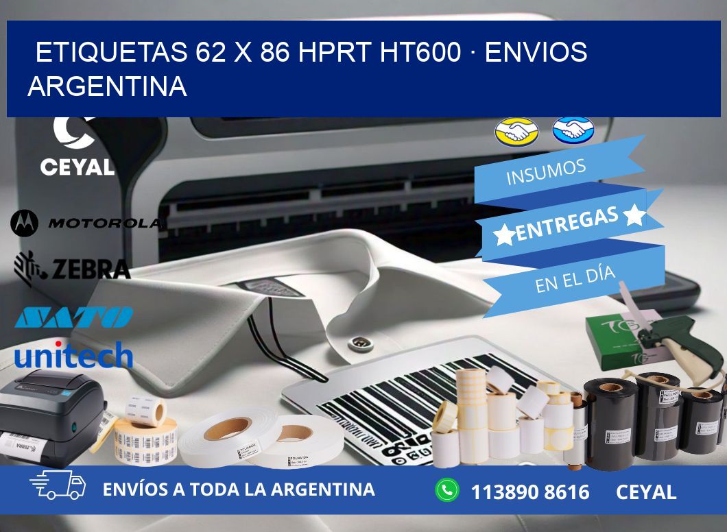 ETIQUETAS 62 x 86 HPRT HT600 · ENVIOS ARGENTINA