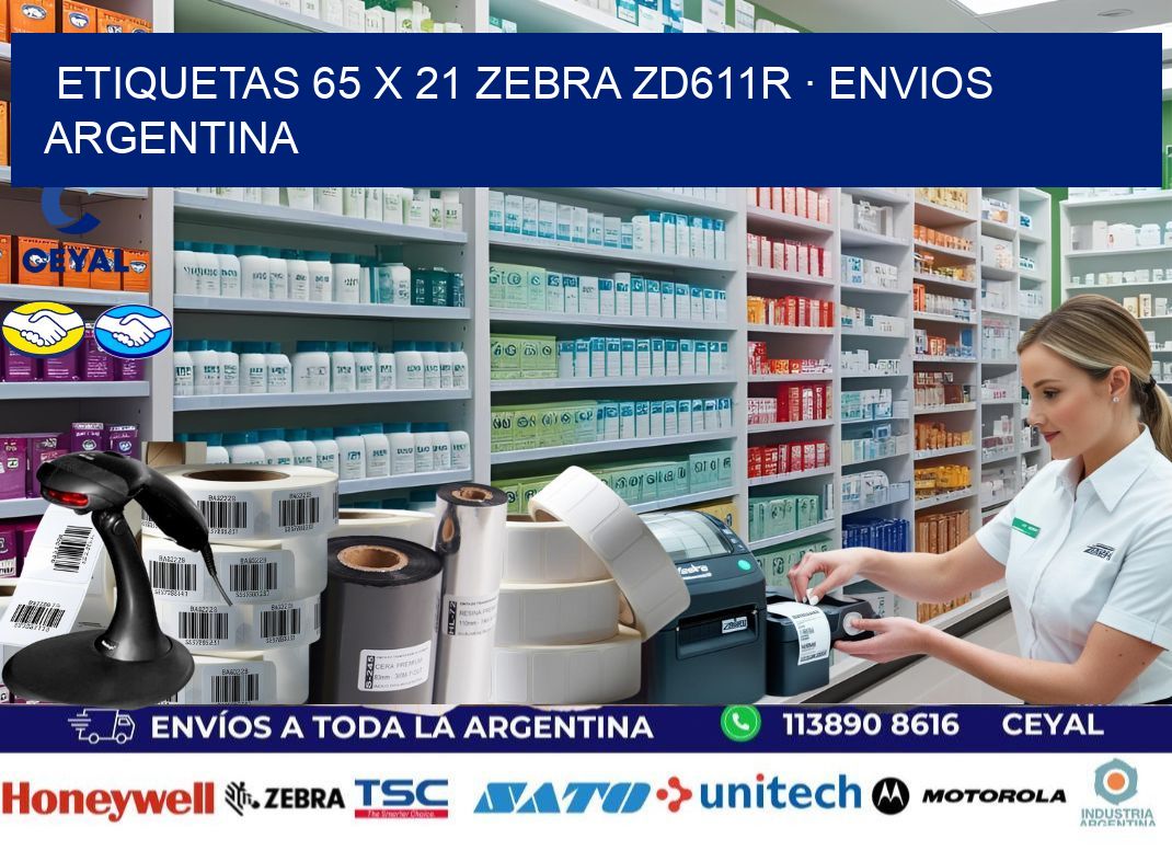 ETIQUETAS 65 x 21 ZEBRA ZD611R · ENVIOS ARGENTINA