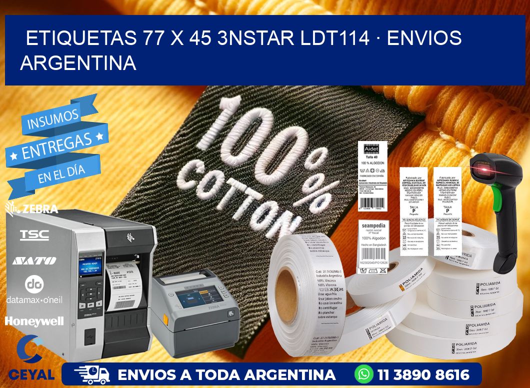 ETIQUETAS 77 x 45 3NSTAR LDT114 · ENVIOS ARGENTINA