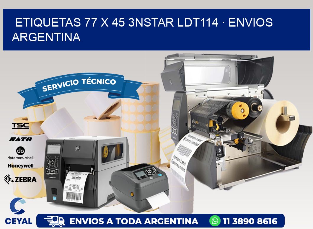 ETIQUETAS 77 x 45 3NSTAR LDT114 · ENVIOS ARGENTINA
