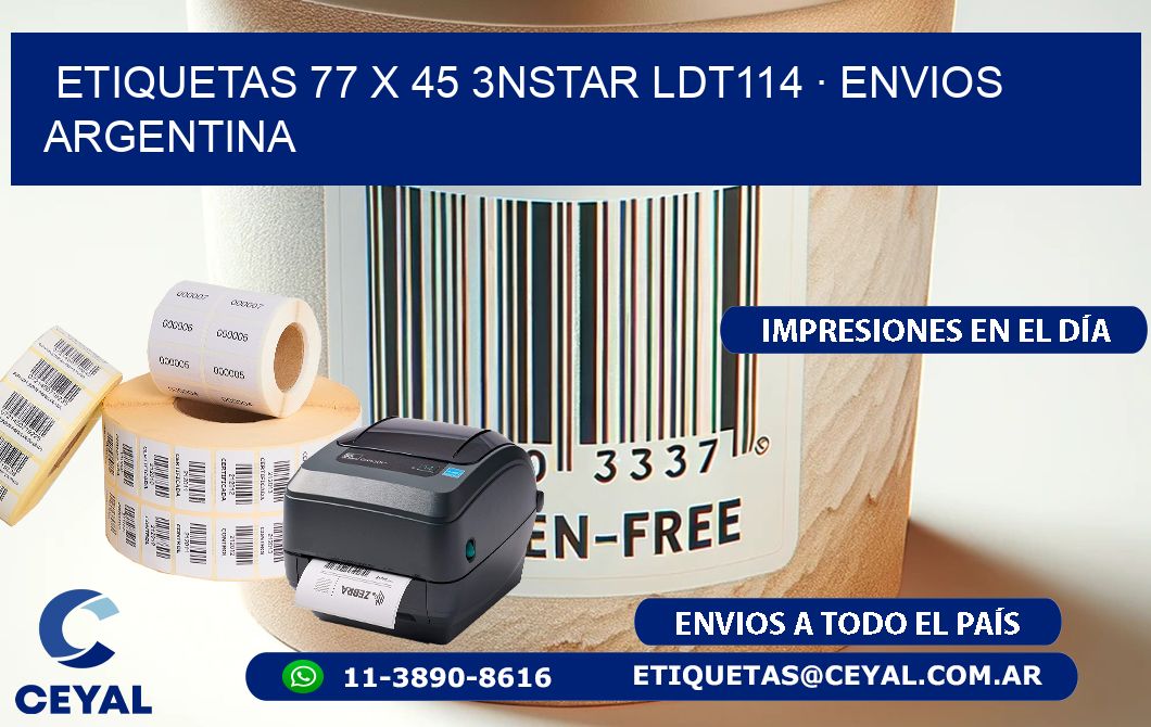 ETIQUETAS 77 x 45 3NSTAR LDT114 · ENVIOS ARGENTINA