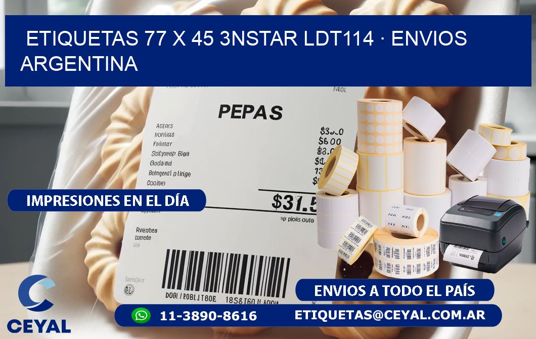 ETIQUETAS 77 x 45 3NSTAR LDT114 · ENVIOS ARGENTINA