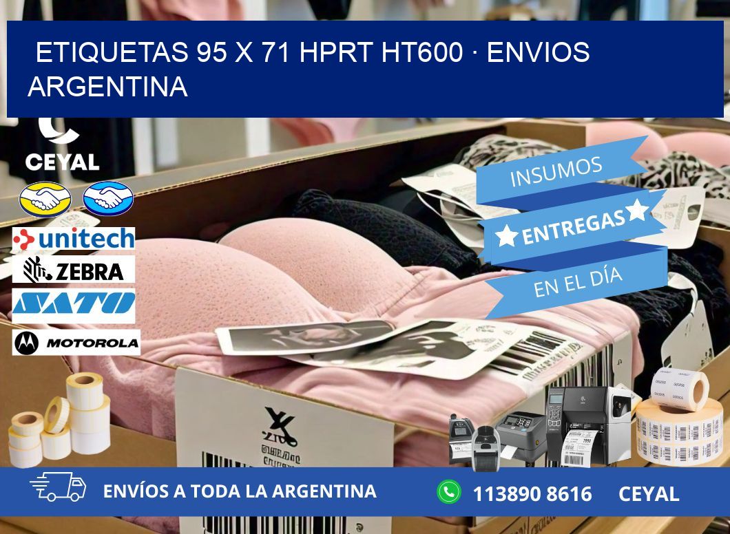 ETIQUETAS 95 x 71 HPRT HT600 · ENVIOS ARGENTINA