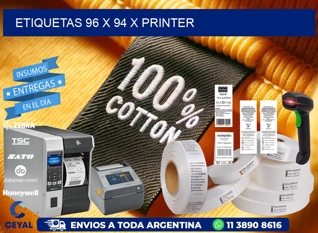 ETIQUETAS 96 x 94 X PRINTER