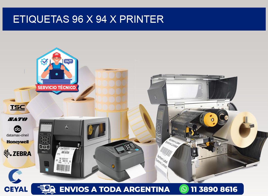 ETIQUETAS 96 x 94 X PRINTER
