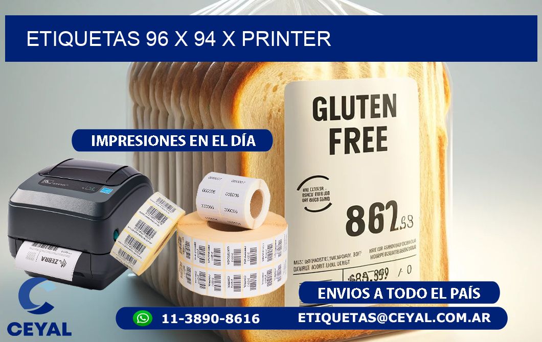 ETIQUETAS 96 x 94 X PRINTER