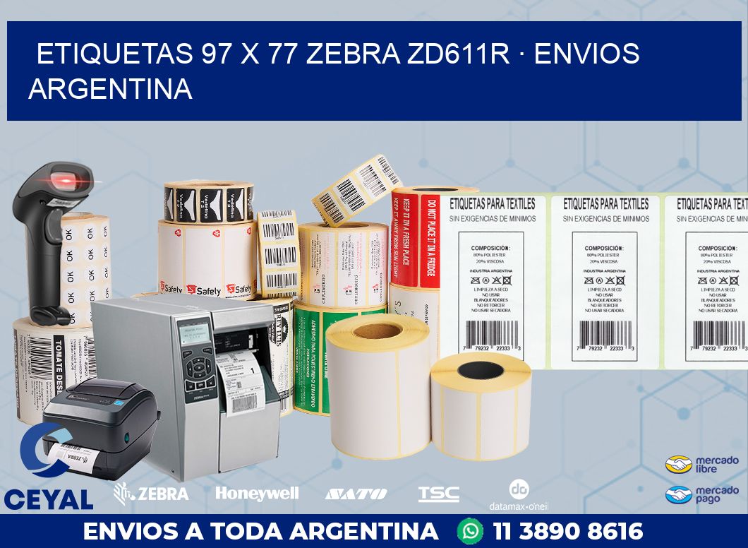 ETIQUETAS 97 x 77 ZEBRA ZD611R · ENVIOS ARGENTINA