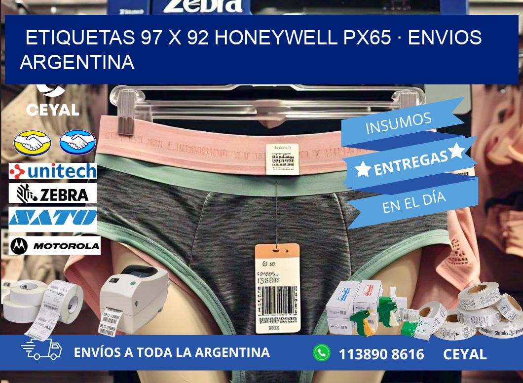ETIQUETAS 97 x 92 HONEYWELL PX65 · ENVIOS ARGENTINA