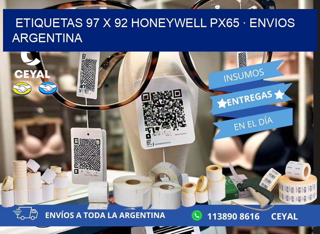 ETIQUETAS 97 x 92 HONEYWELL PX65 · ENVIOS ARGENTINA