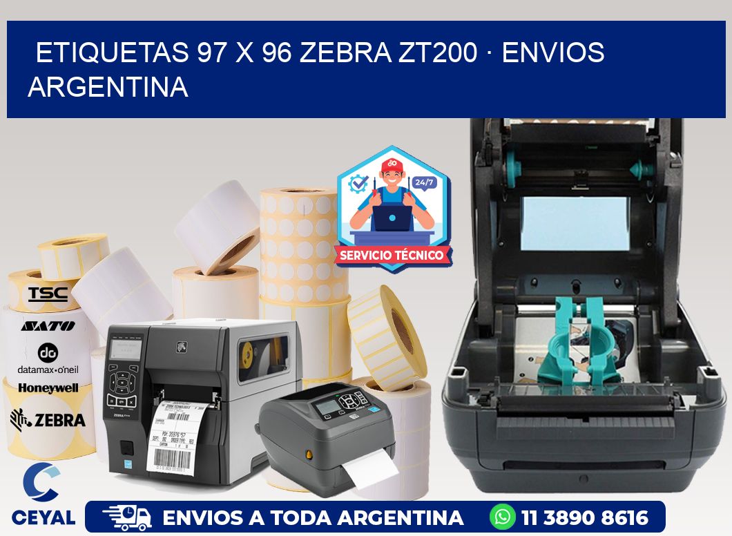 ETIQUETAS 97 x 96 ZEBRA ZT200 · ENVIOS ARGENTINA