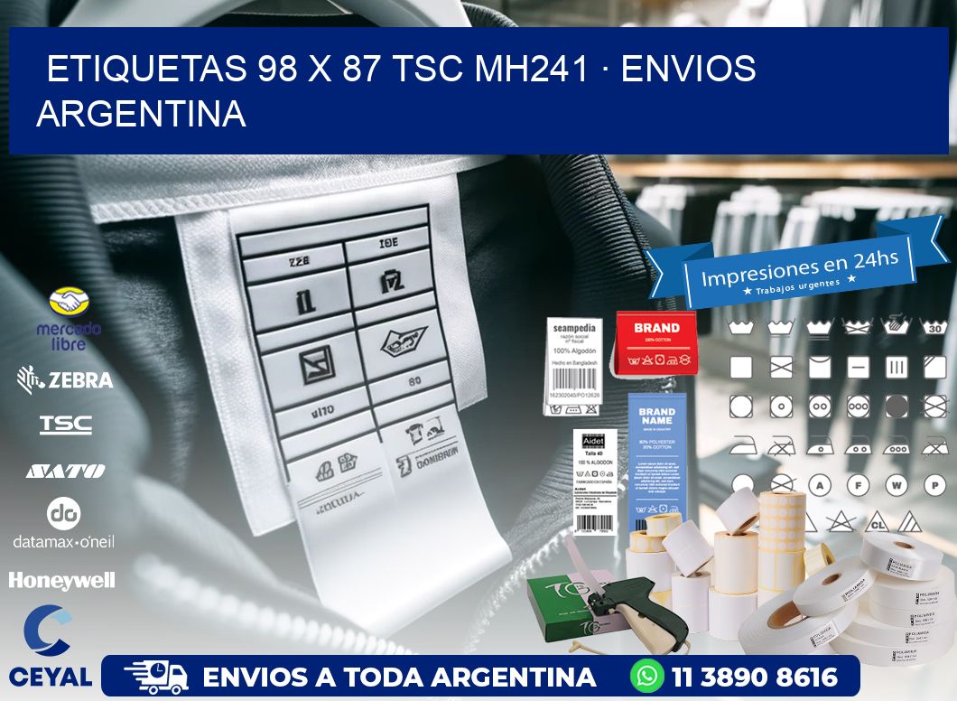 ETIQUETAS 98 x 87 TSC MH241 · ENVIOS ARGENTINA