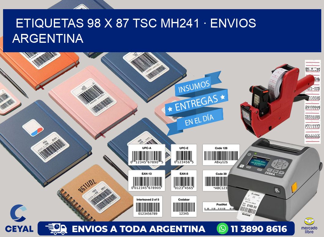 ETIQUETAS 98 x 87 TSC MH241 · ENVIOS ARGENTINA