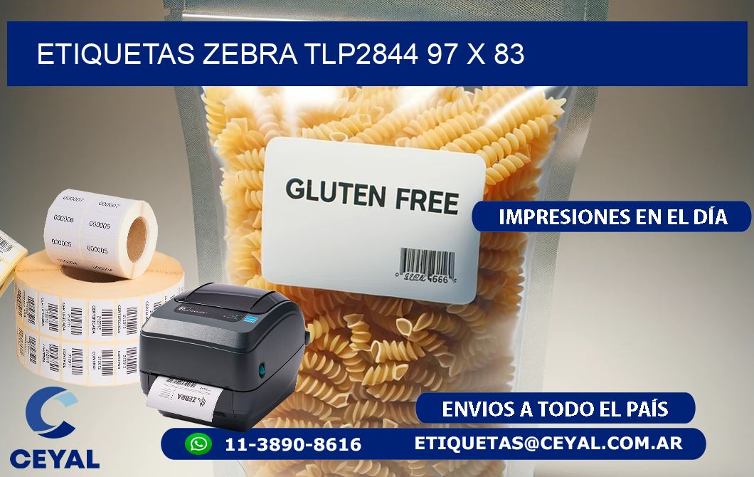ETIQUETAS Zebra TLP2844 97 x 83