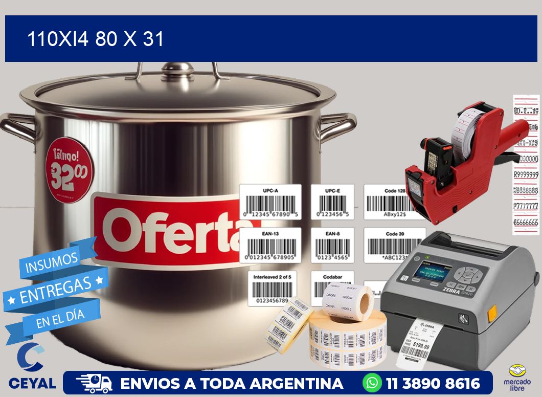 110Xi4 80 x 31