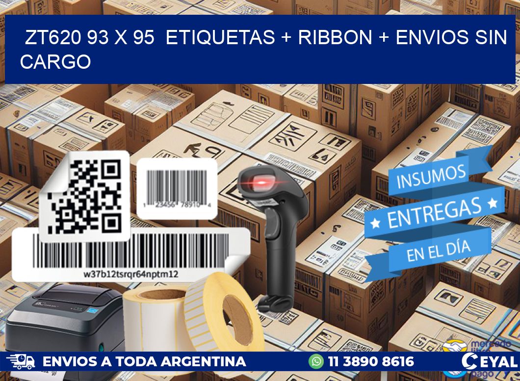 ZT620 93 x 95  etiquetas + ribbon + envios sin cargo