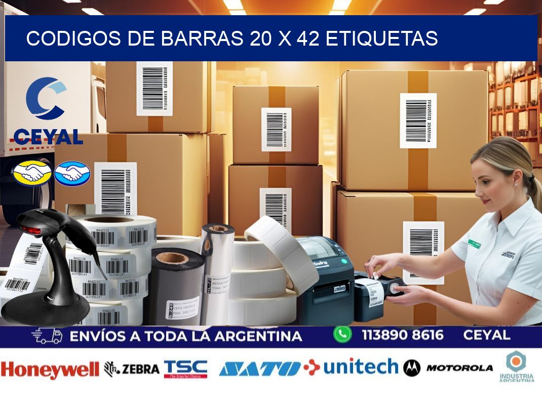 codigos de barras 20 x 42 etiquetas