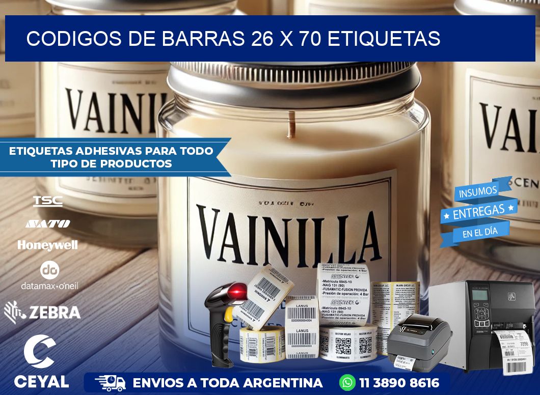 codigos de barras 26 x 70 etiquetas