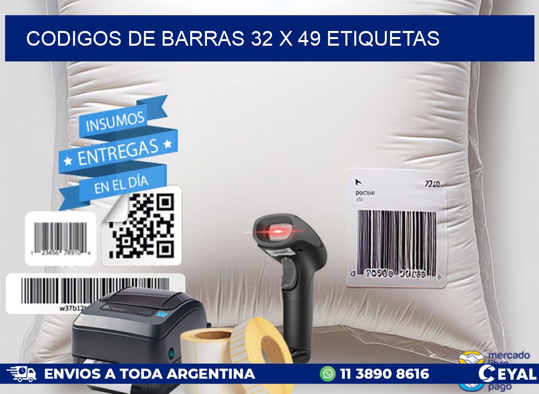 codigos de barras 32 x 49 etiquetas