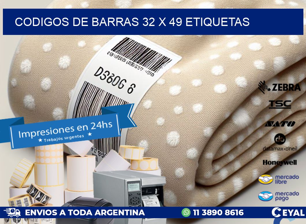 codigos de barras 32 x 49 etiquetas
