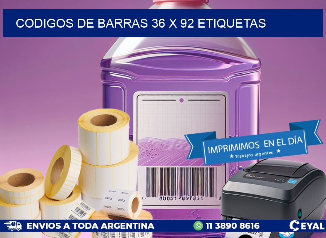 codigos de barras 36 x 92 etiquetas