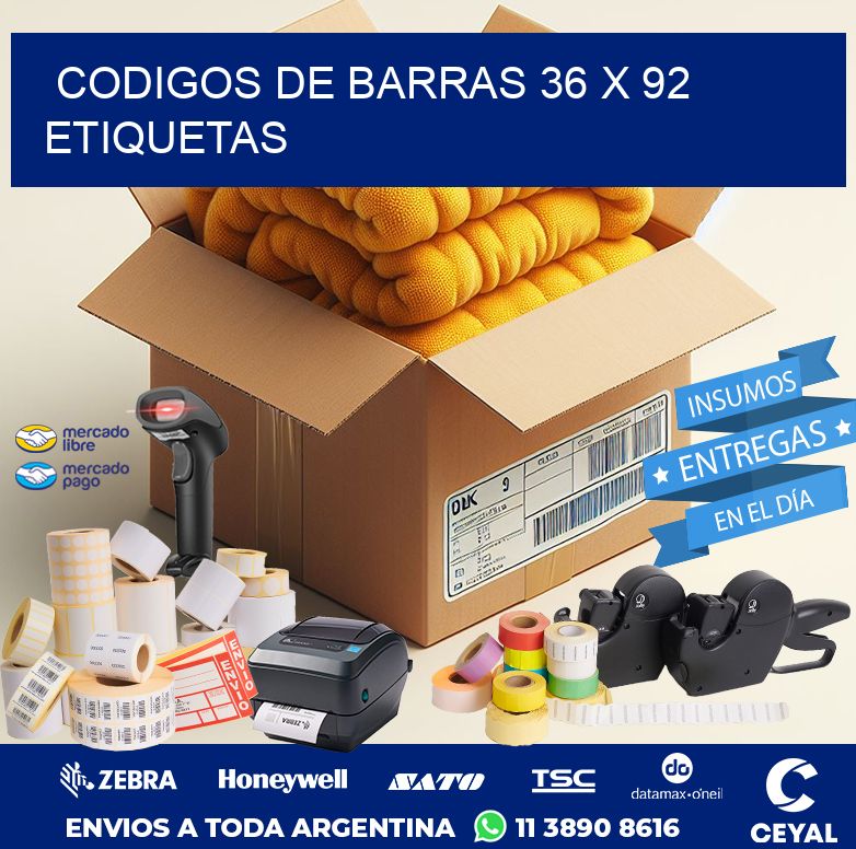 codigos de barras 36 x 92 etiquetas