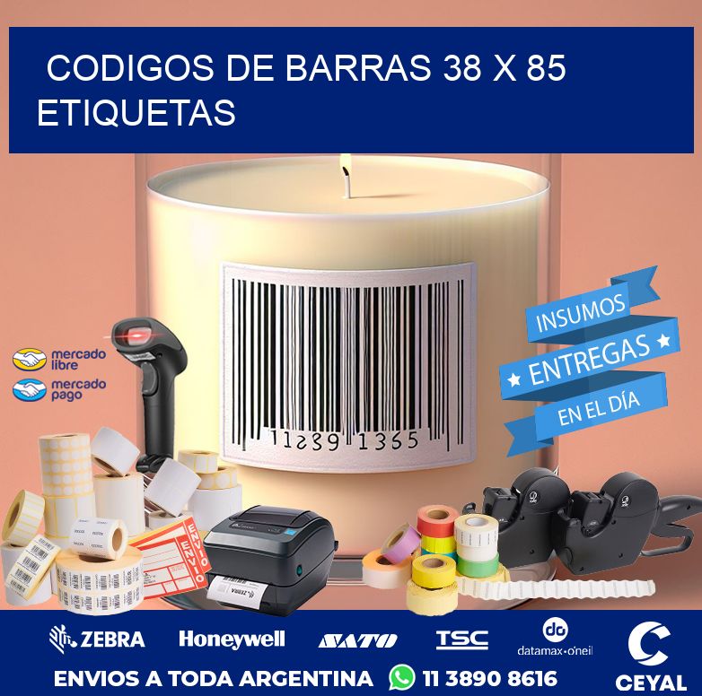 codigos de barras 38 x 85 etiquetas