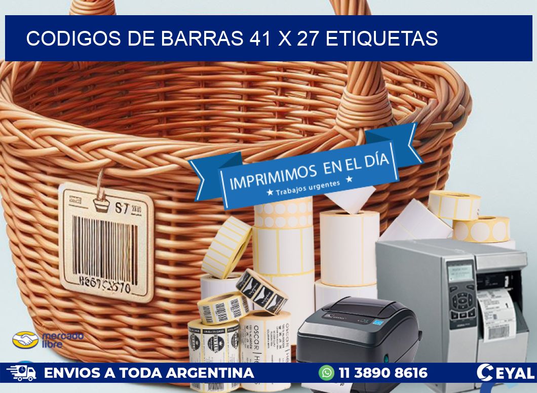 codigos de barras 41 x 27 etiquetas