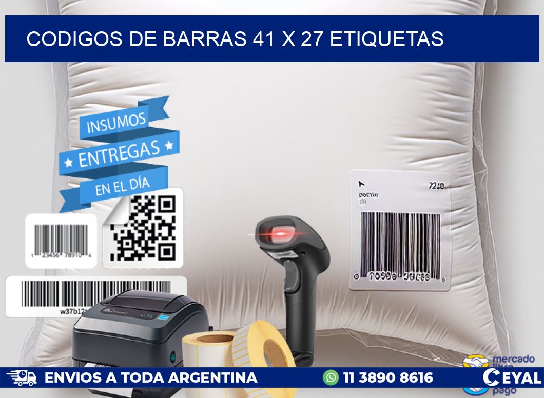 codigos de barras 41 x 27 etiquetas