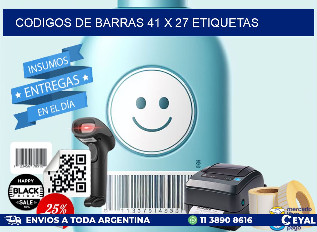 codigos de barras 41 x 27 etiquetas