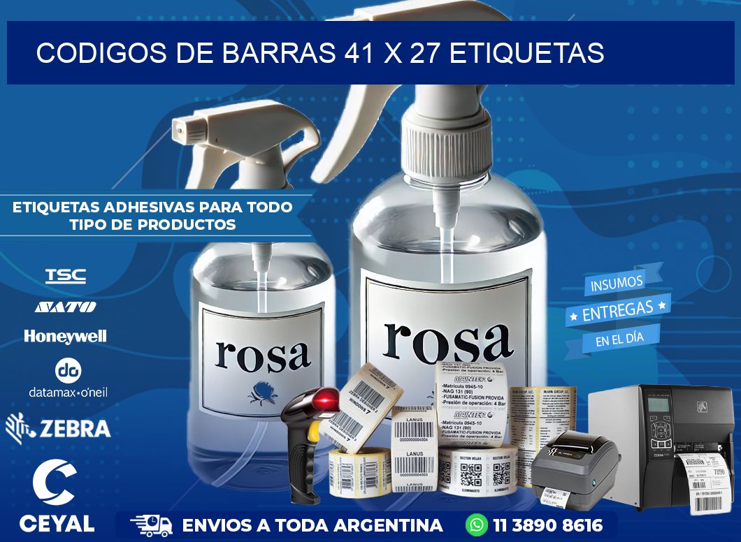 codigos de barras 41 x 27 etiquetas