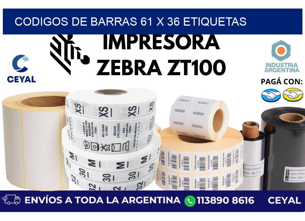 codigos de barras 61 x 36 etiquetas