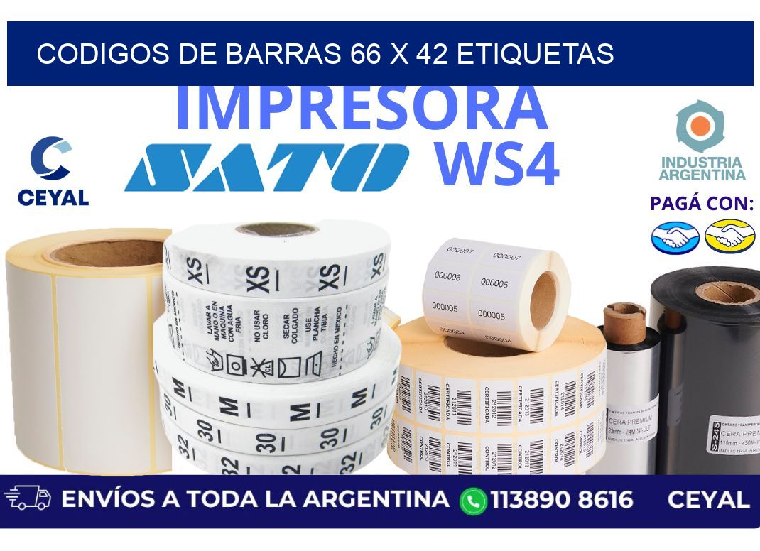 codigos de barras 66 x 42 etiquetas