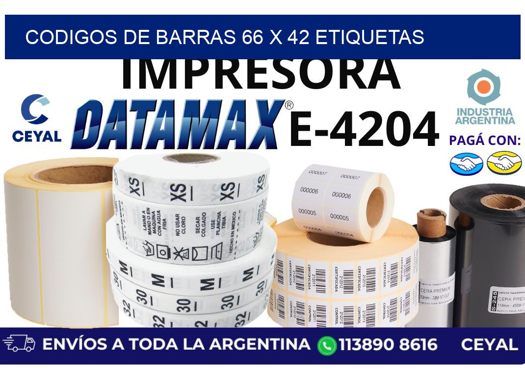 codigos de barras 66 x 42 etiquetas