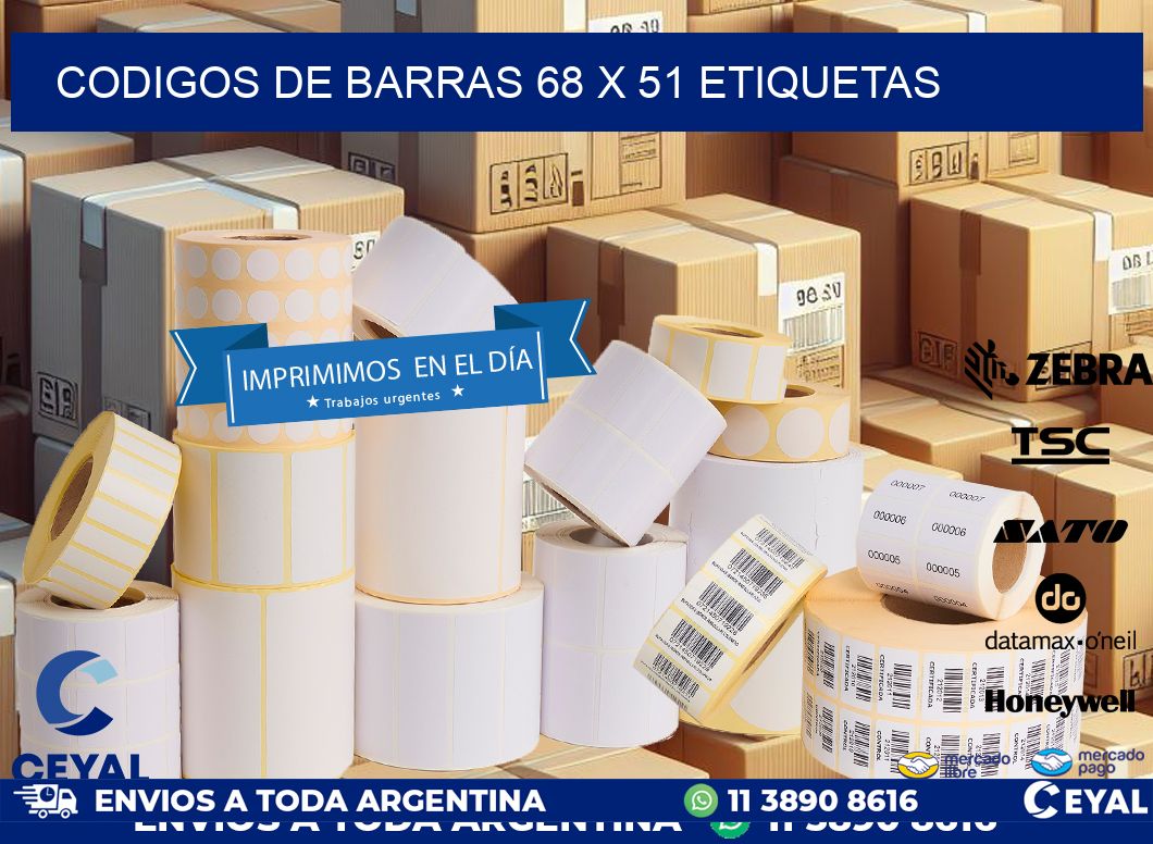codigos de barras 68 x 51 etiquetas