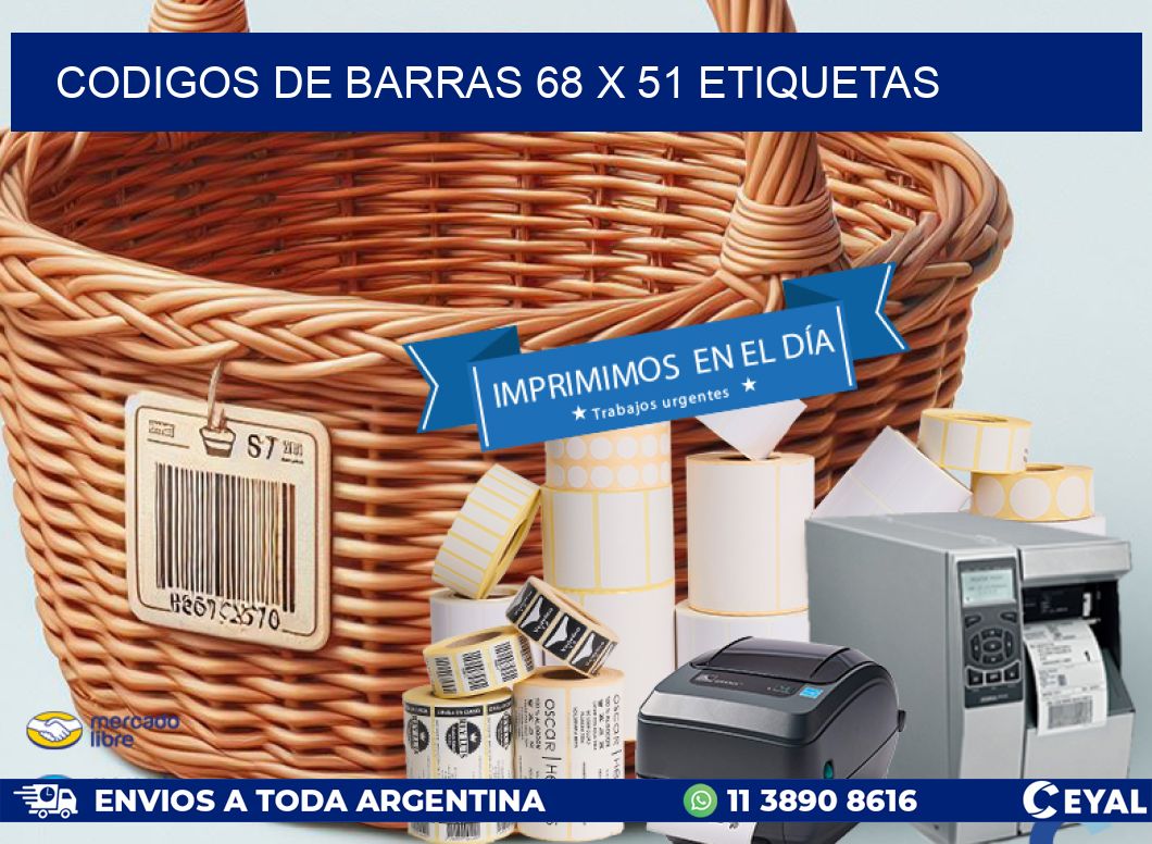 codigos de barras 68 x 51 etiquetas