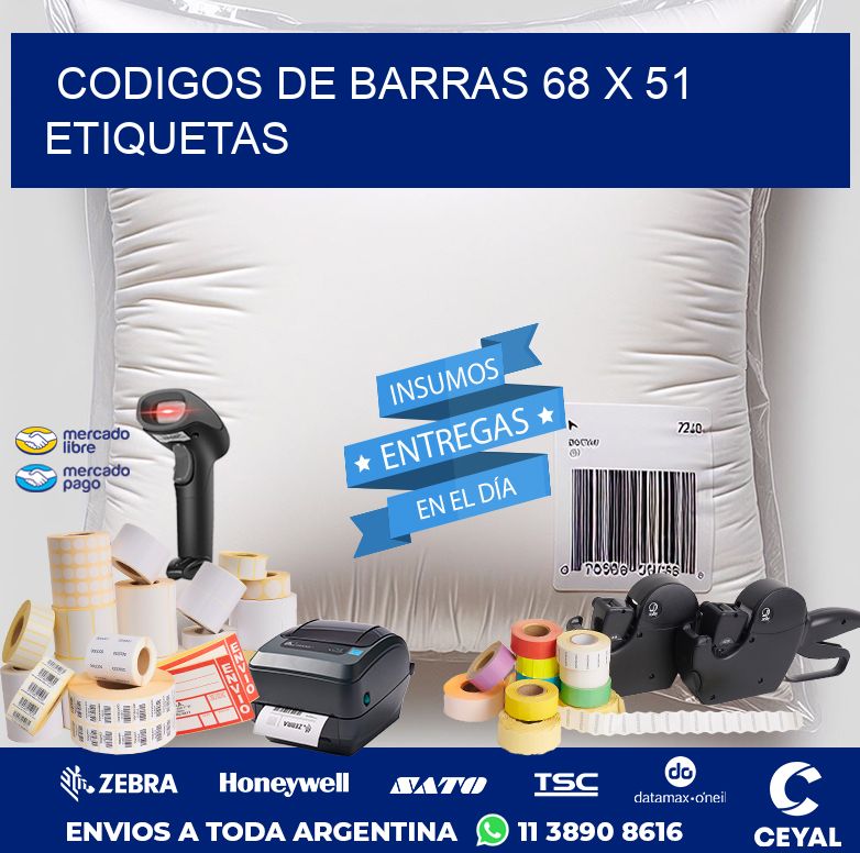 codigos de barras 68 x 51 etiquetas