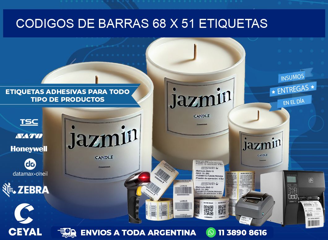 codigos de barras 68 x 51 etiquetas