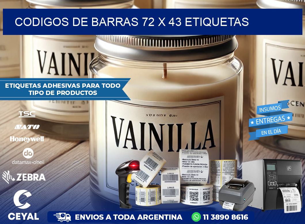 codigos de barras 72 x 43 etiquetas