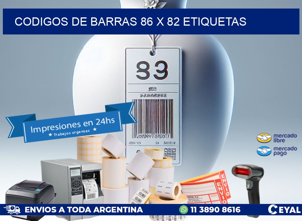 codigos de barras 86 x 82 etiquetas