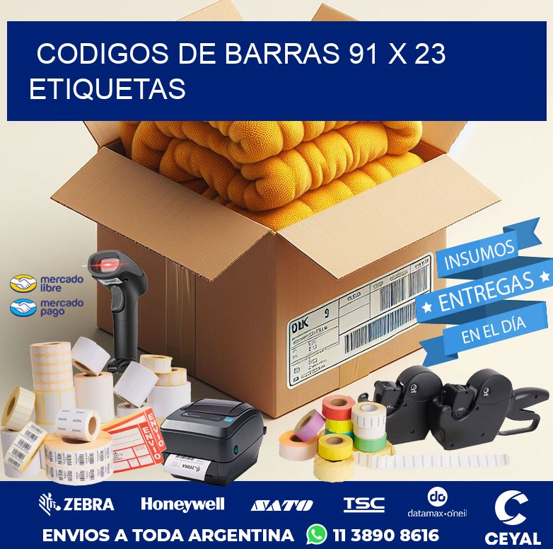 codigos de barras 91 x 23 etiquetas