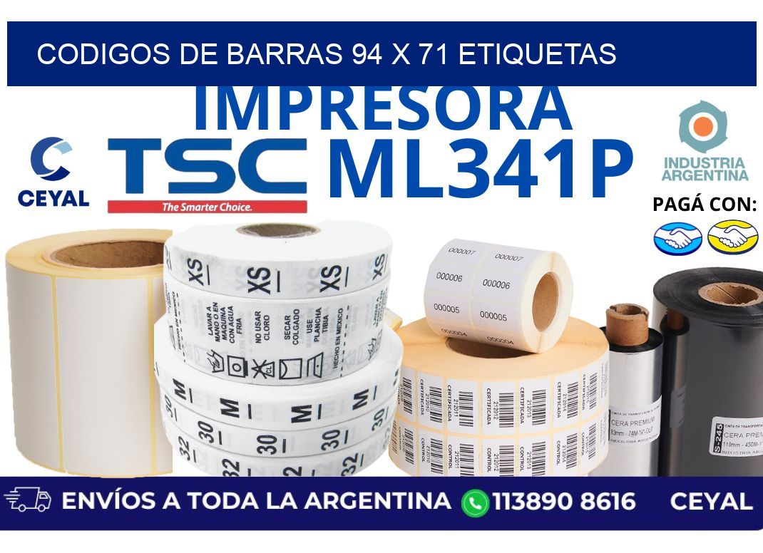 codigos de barras 94 x 71 etiquetas
