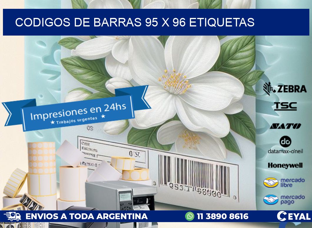 codigos de barras 95 x 96 etiquetas