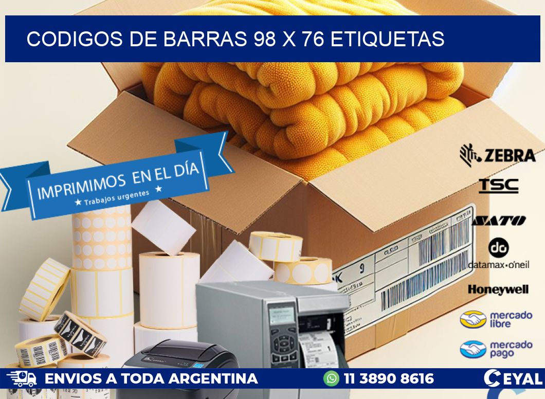 codigos de barras 98 x 76 etiquetas